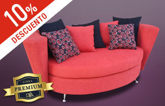 Sillon Curvo Robin de 2 Cuerpos - Descuento Exclusivo en Sillones